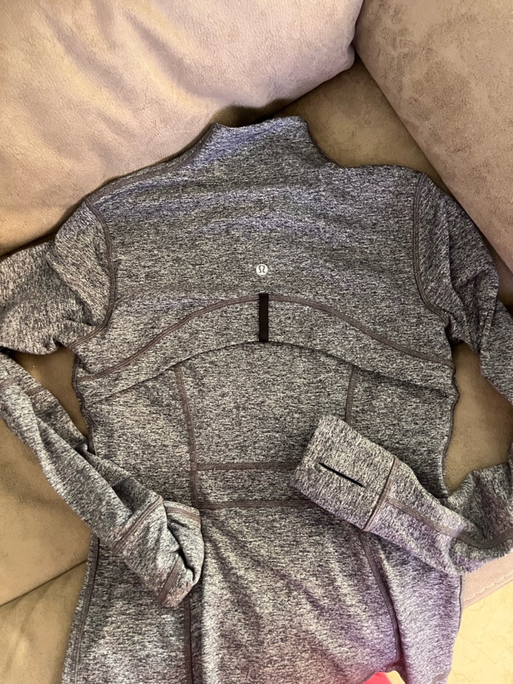 lululemon athletica Heathered Gray Full-Zip Hoodie - Picture 3 of 3
